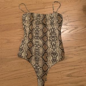 Snake print bodysuit